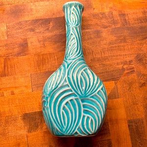 Textured Turquoise vase